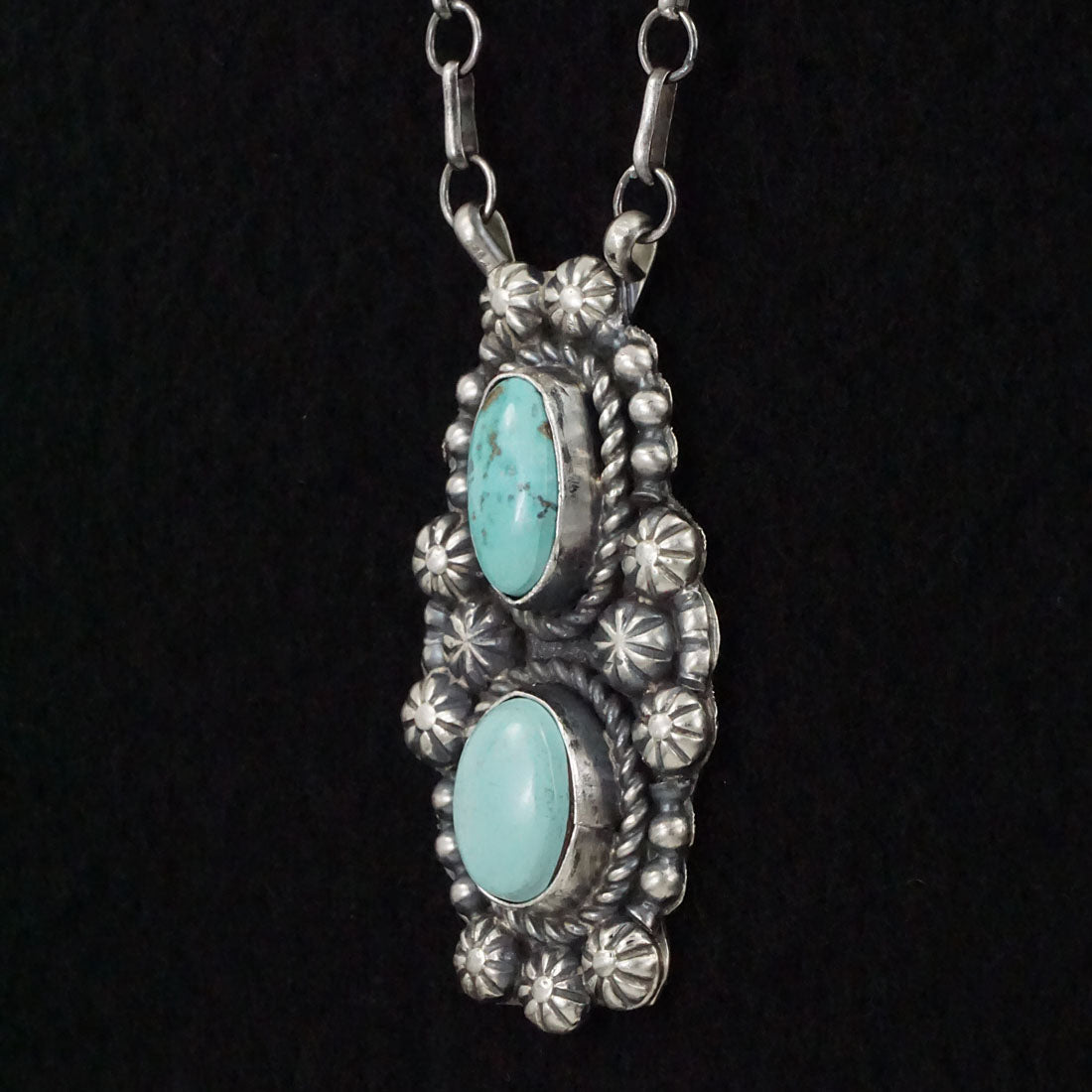 Jeff James Turquoise & Sterling Silver Necklace