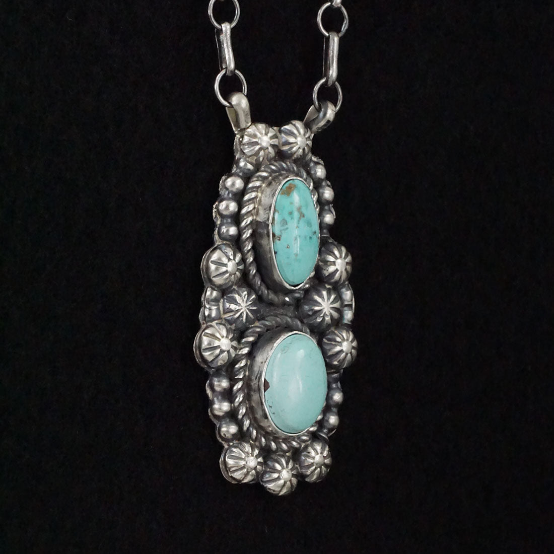 Jeff James Turquoise & Sterling Silver Necklace