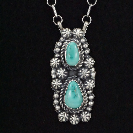 Jeff James Turquoise & Sterling Silver Necklace