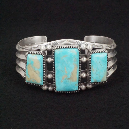 Mark Yazzie Turquoise & Sterling Silver Bracelet