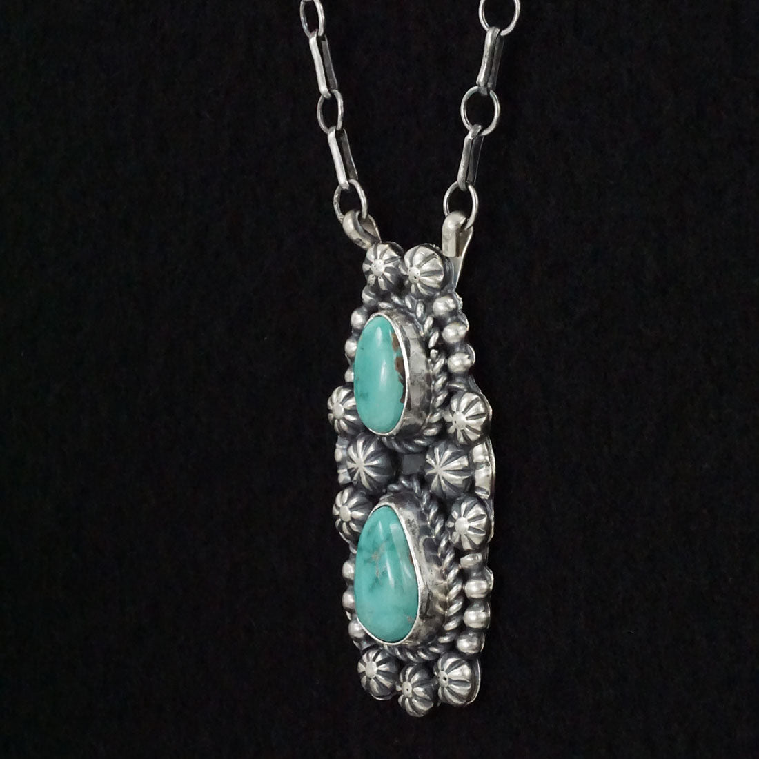 Jeff James Turquoise & Sterling Silver Necklace