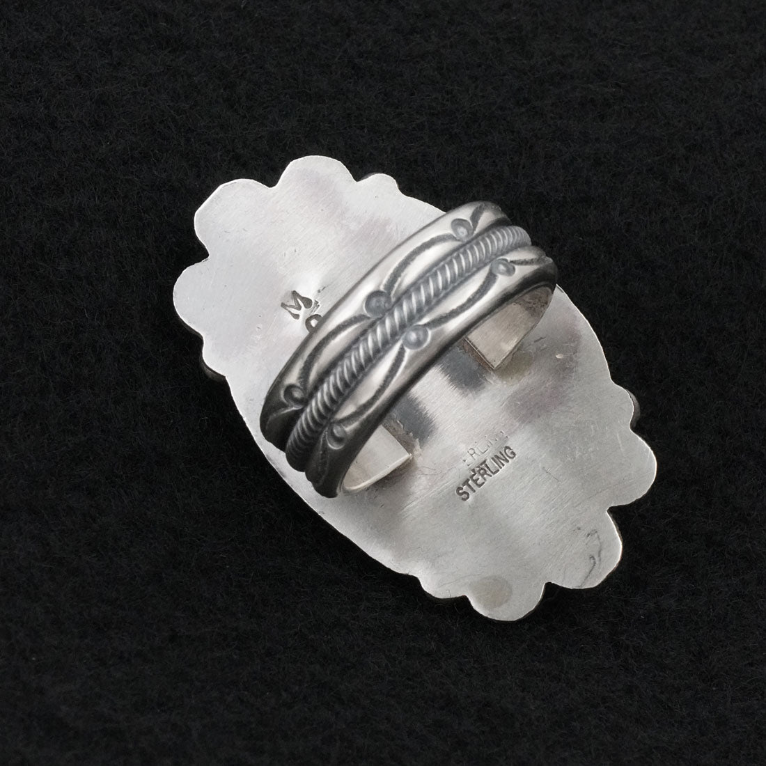 Michael Calladitto Turquoise & Sterling Silver Ring Size 10