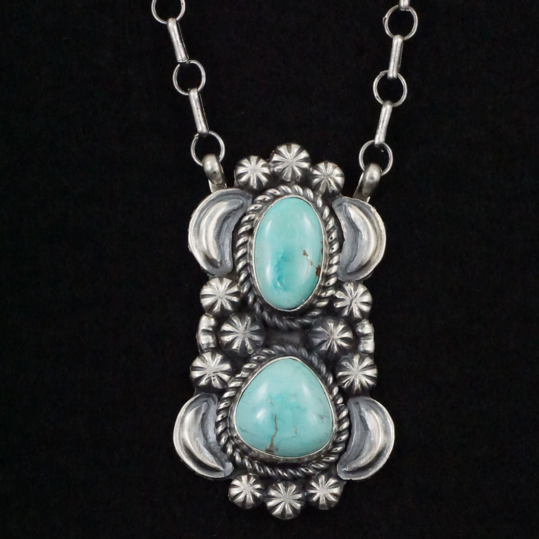 Jeff James Turquoise & Sterling Silver Necklace