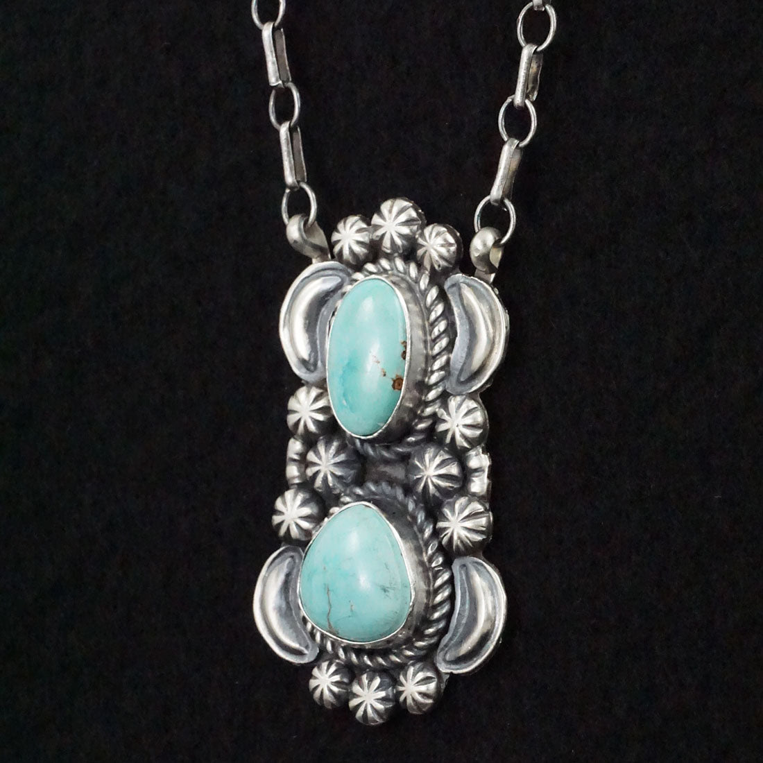 Jeff James Turquoise & Sterling Silver Necklace