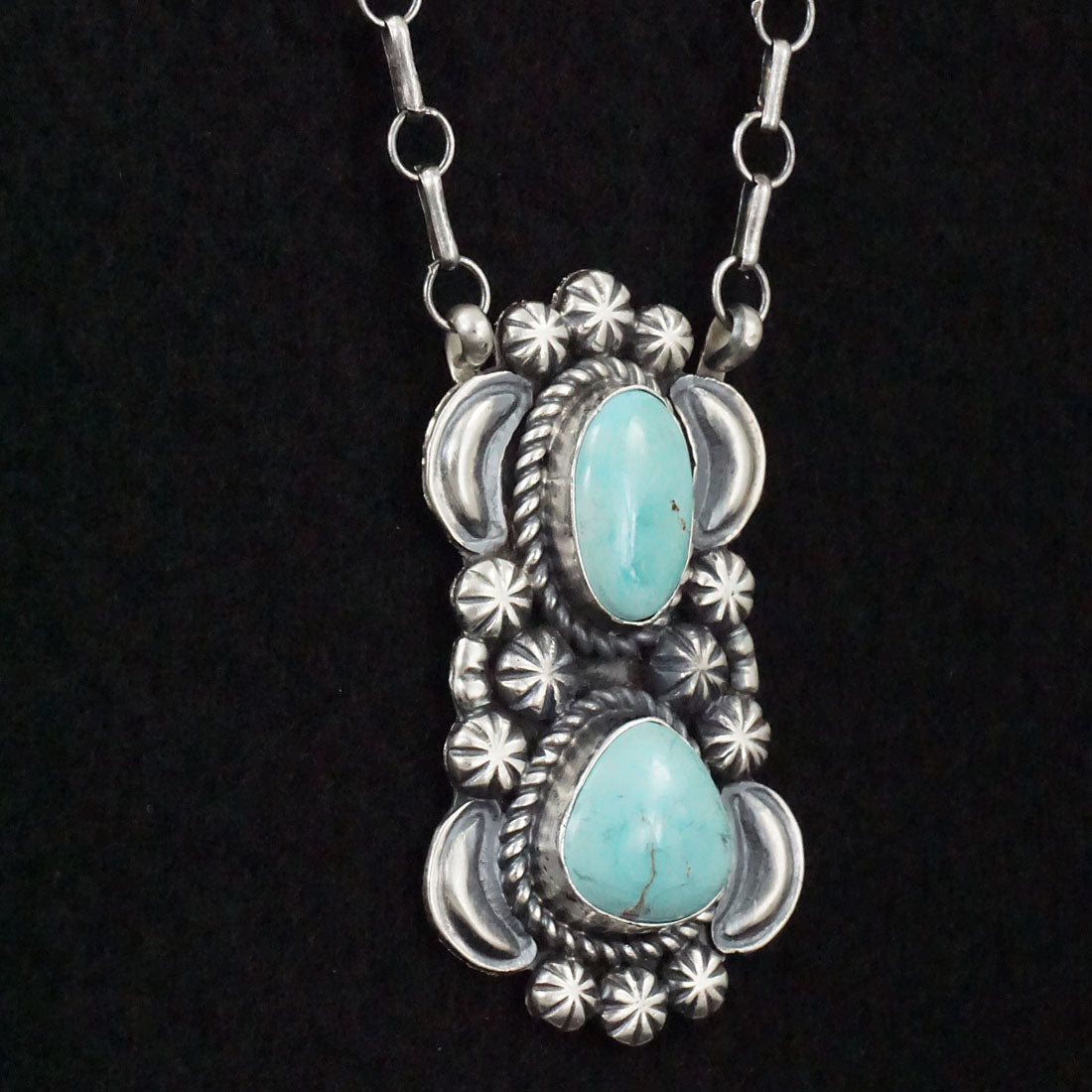 Jeff James Turquoise & Sterling Silver Necklace