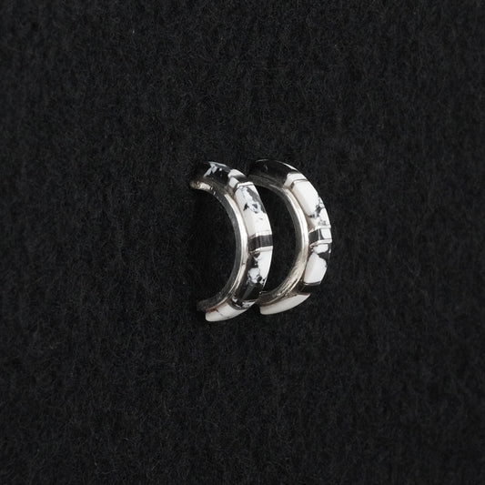 Terrance Panteah White Buffalo & Sterling Silver Earrings