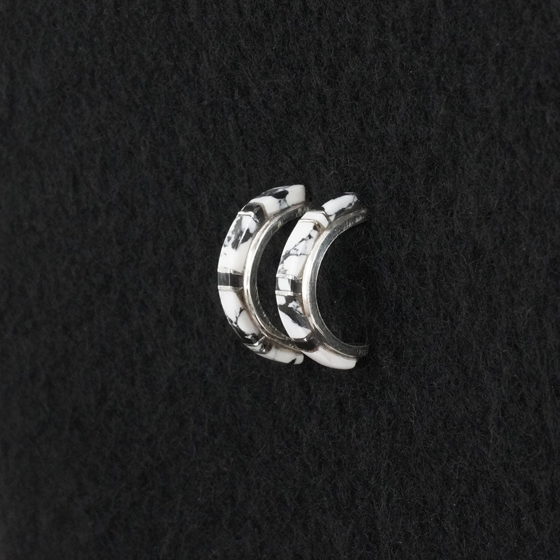 Terrance Panteah White Buffalo & Sterling Silver Earrings