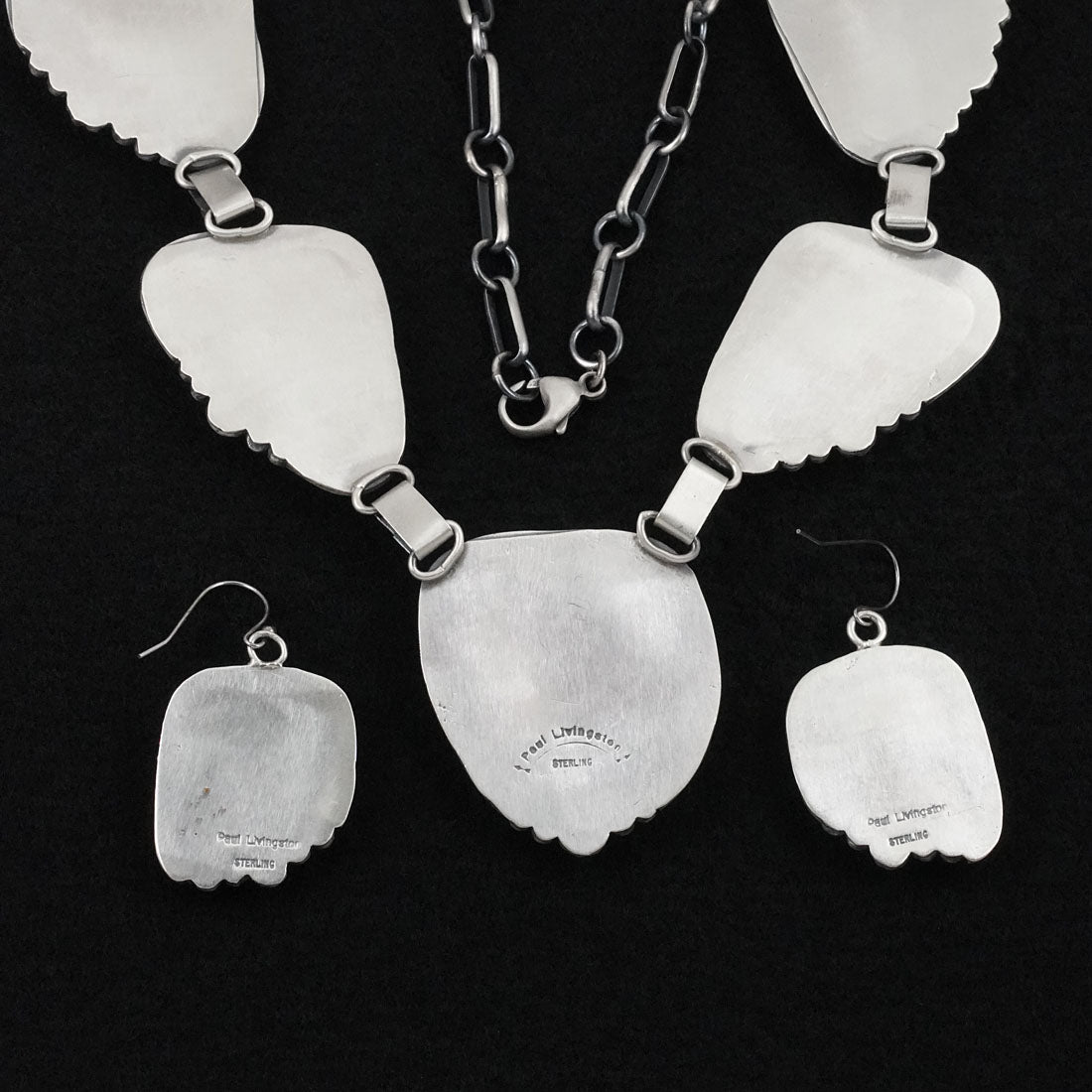 Paul Livingston Turquoise & Sterling Silver Necklace Set