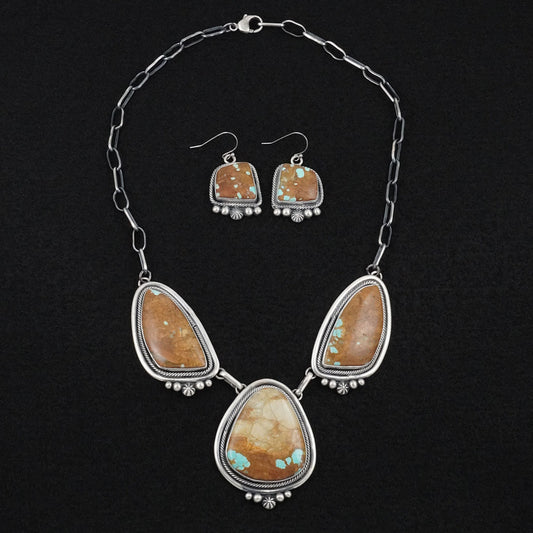 Paul Livingston Turquoise & Sterling Silver Necklace Set