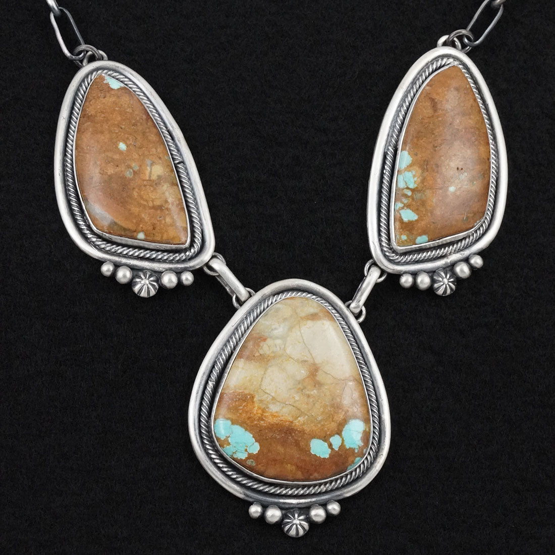 Paul Livingston Turquoise & Sterling Silver Necklace Set
