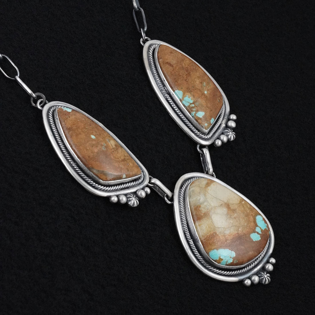 Paul Livingston Turquoise & Sterling Silver Necklace Set