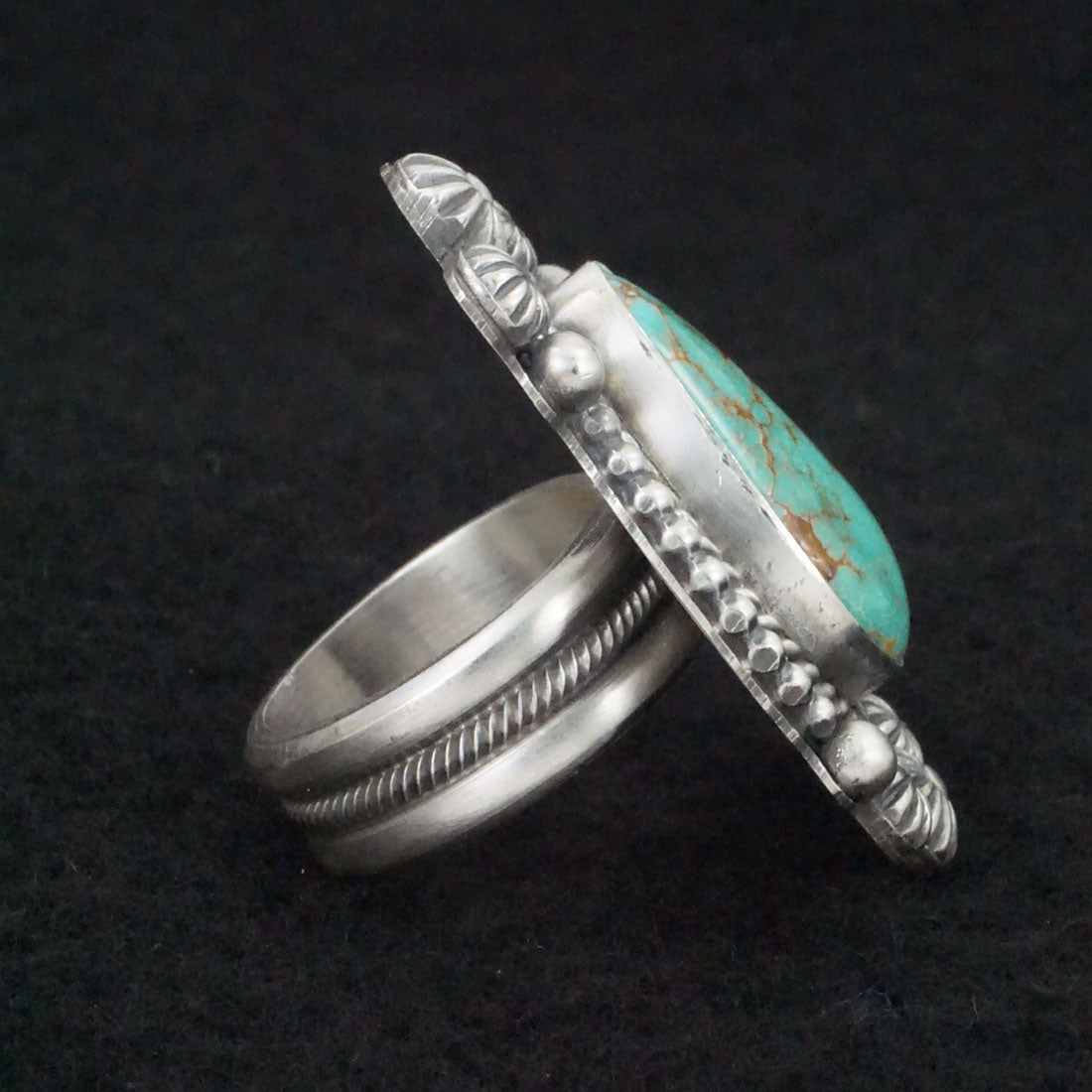 Michael Calladitto Turquoise & Sterling Silver Ring Size 7