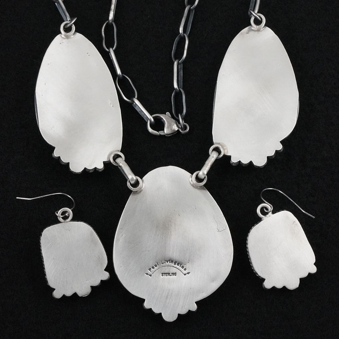 Paul Livingston Turquoise & Sterling Silver Necklace Set