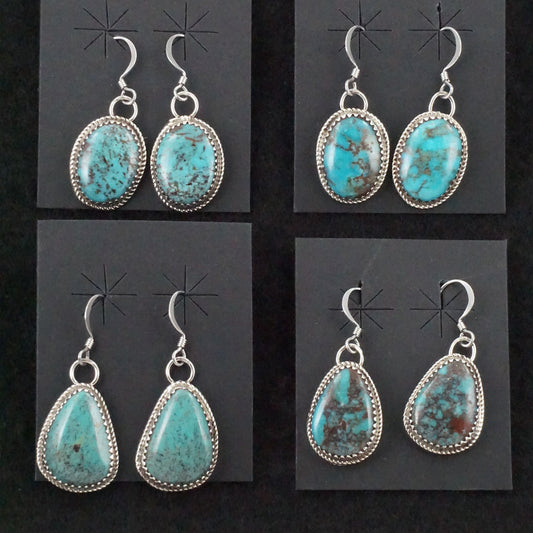 Ernest Hawthorne Turquoise & Sterling Silver Earrings