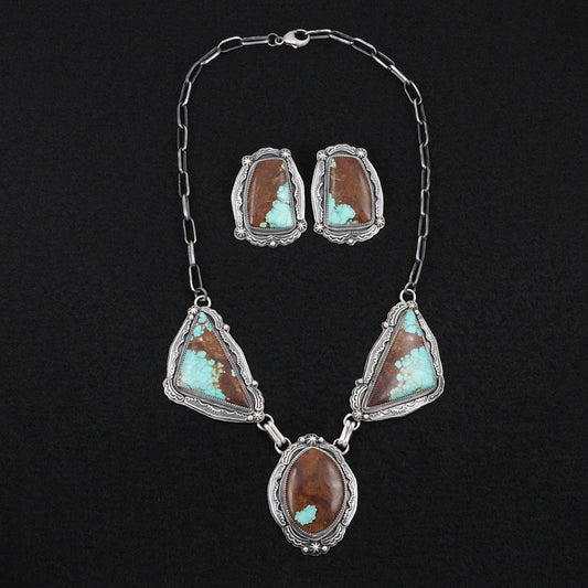 Randy Boyd Turquoise & Sterling Silver Necklace Set