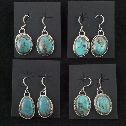 Ernest Hawthorne Turquoise & Sterling Silver Earrings