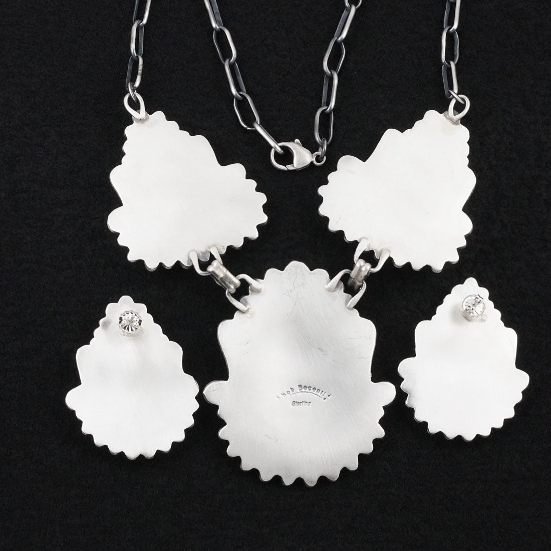 Bob Becenti Turquoise & Sterling Silver Necklace Set