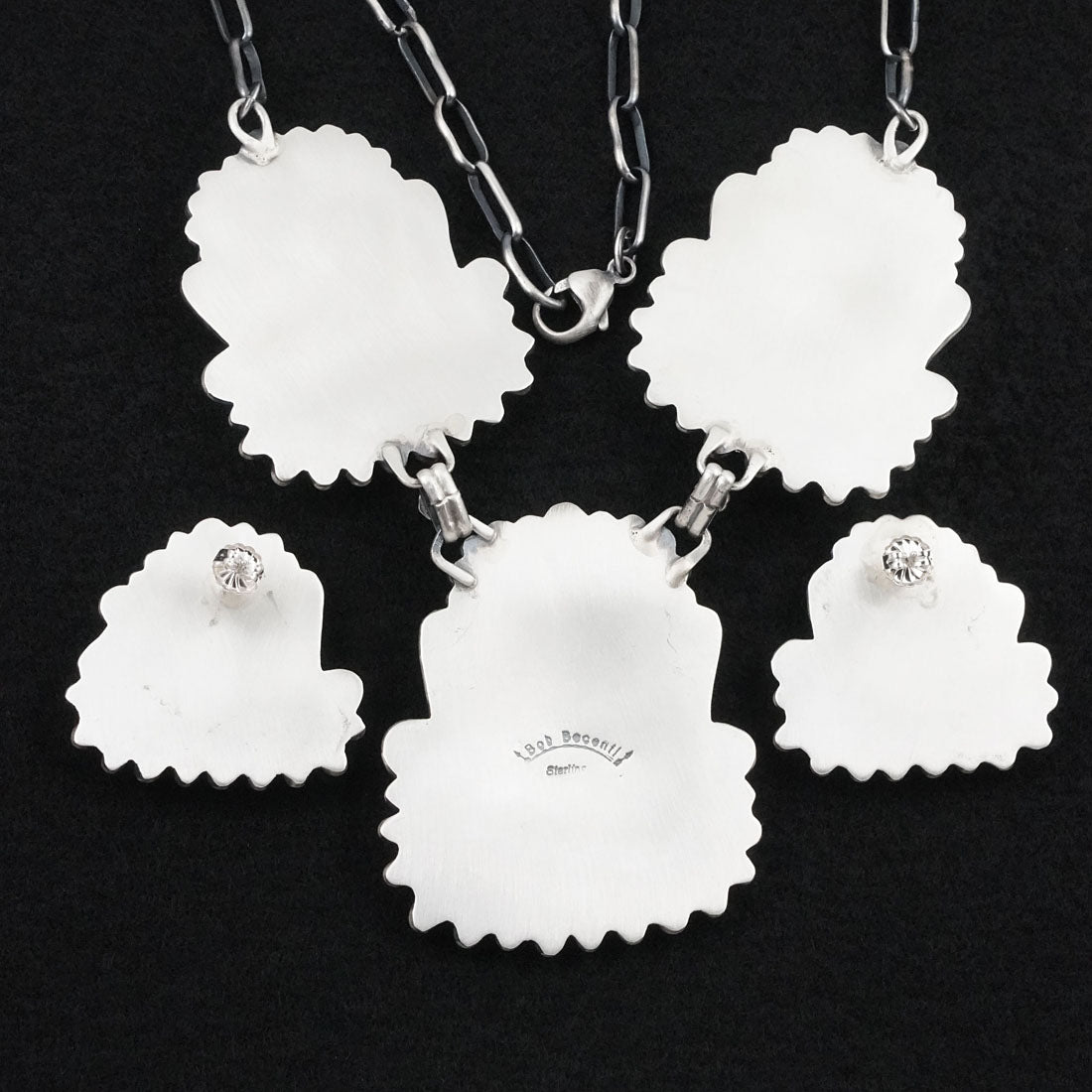 Bob Becenti Turquoise & Sterling Silver Necklace Set