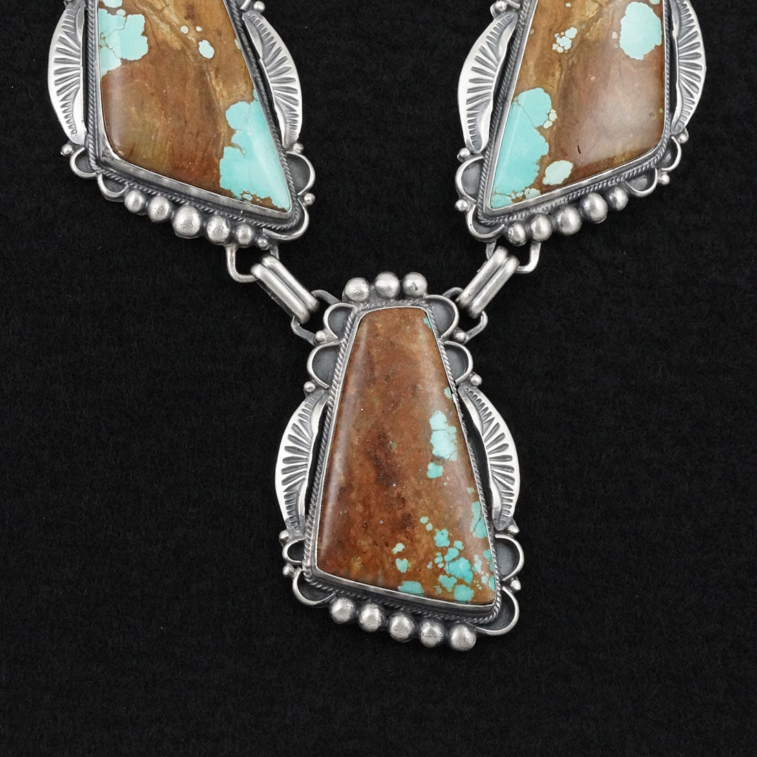 Bob Becenti Turquoise & Sterling Silver Necklace Set