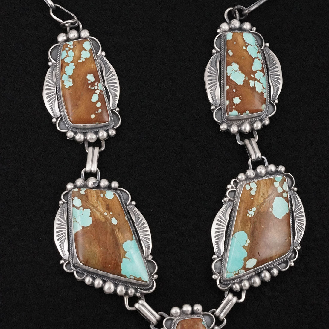 Bob Becenti Turquoise & Sterling Silver Necklace Set