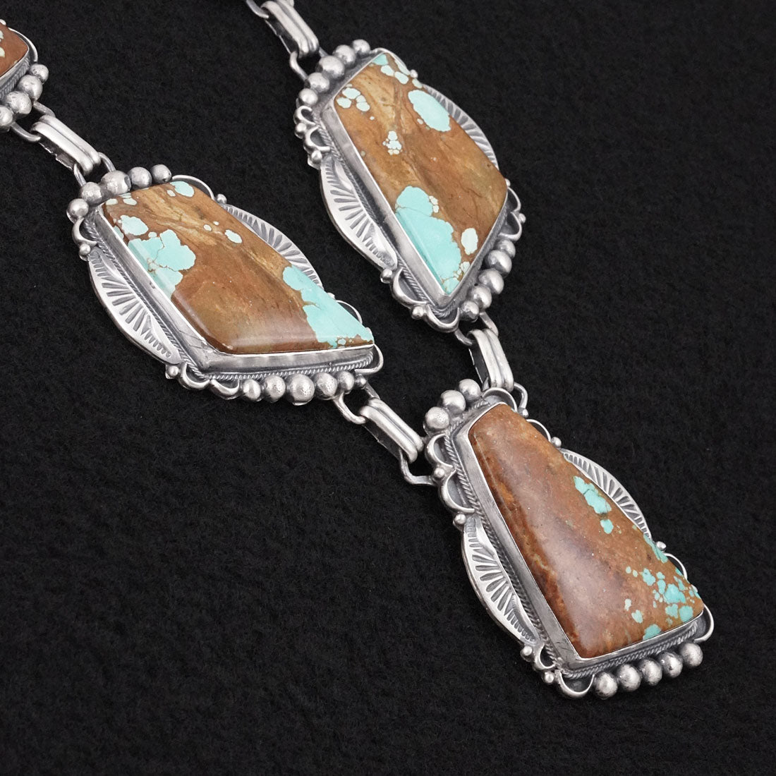 Bob Becenti Turquoise & Sterling Silver Necklace Set