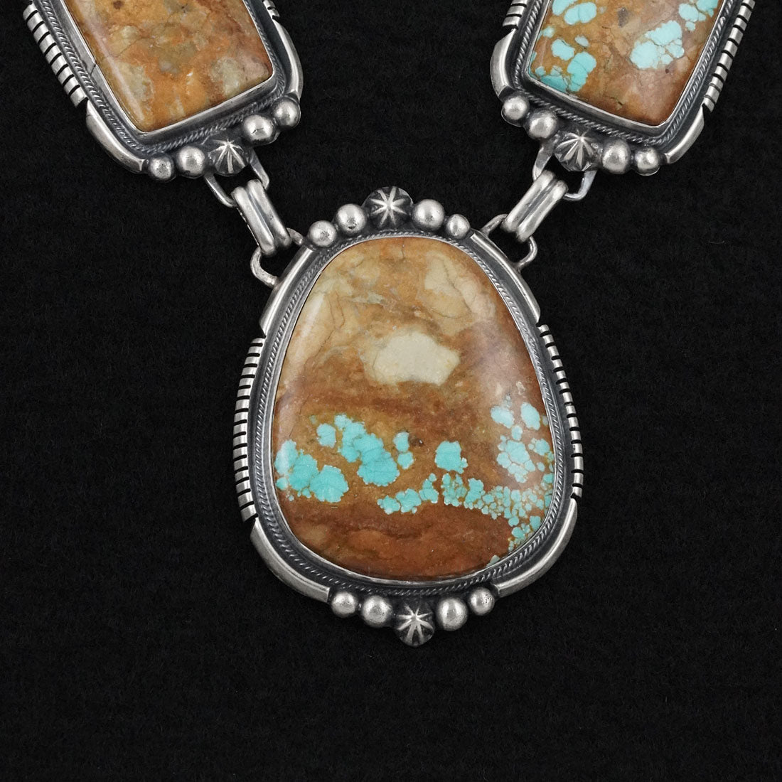 Bob Becenti Turquoise & Sterling Silver Necklace Set
