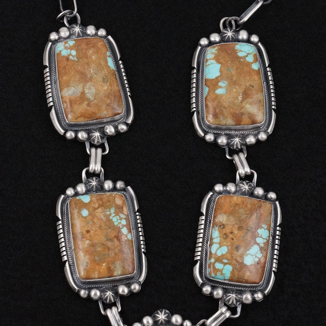 Bob Becenti Turquoise & Sterling Silver Necklace Set