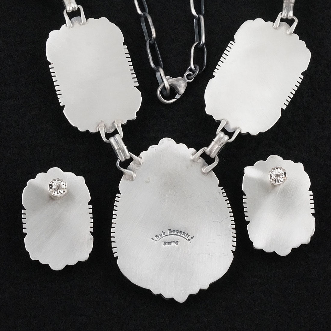 Bob Becenti Turquoise & Sterling Silver Necklace Set