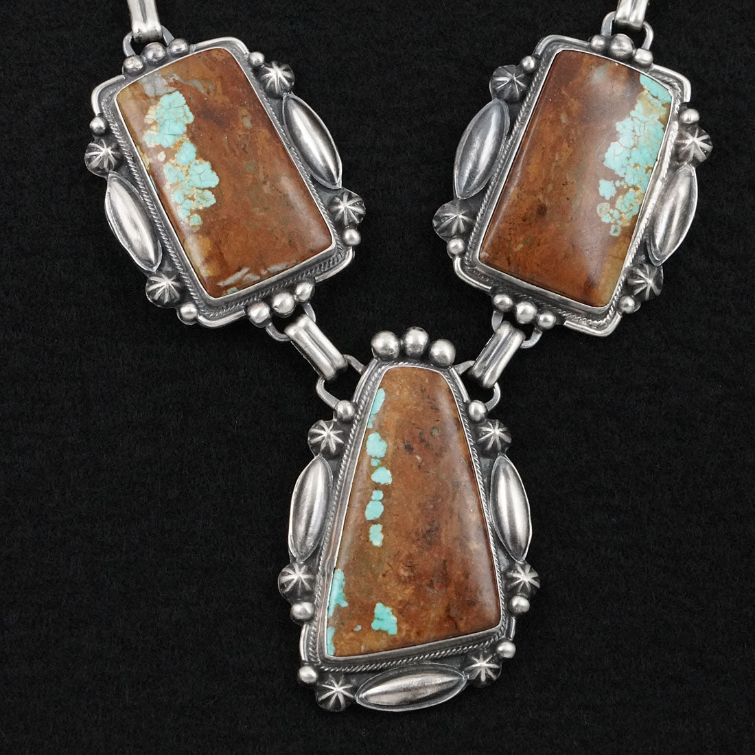 Bob Becenti Turquoise & Sterling Silver Necklace Set
