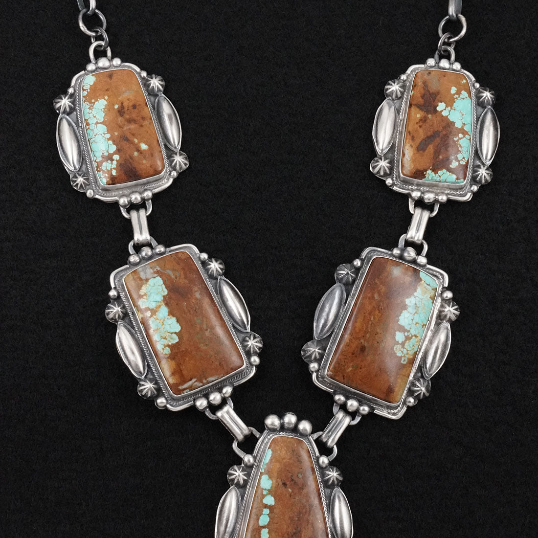 Bob Becenti Turquoise & Sterling Silver Necklace Set