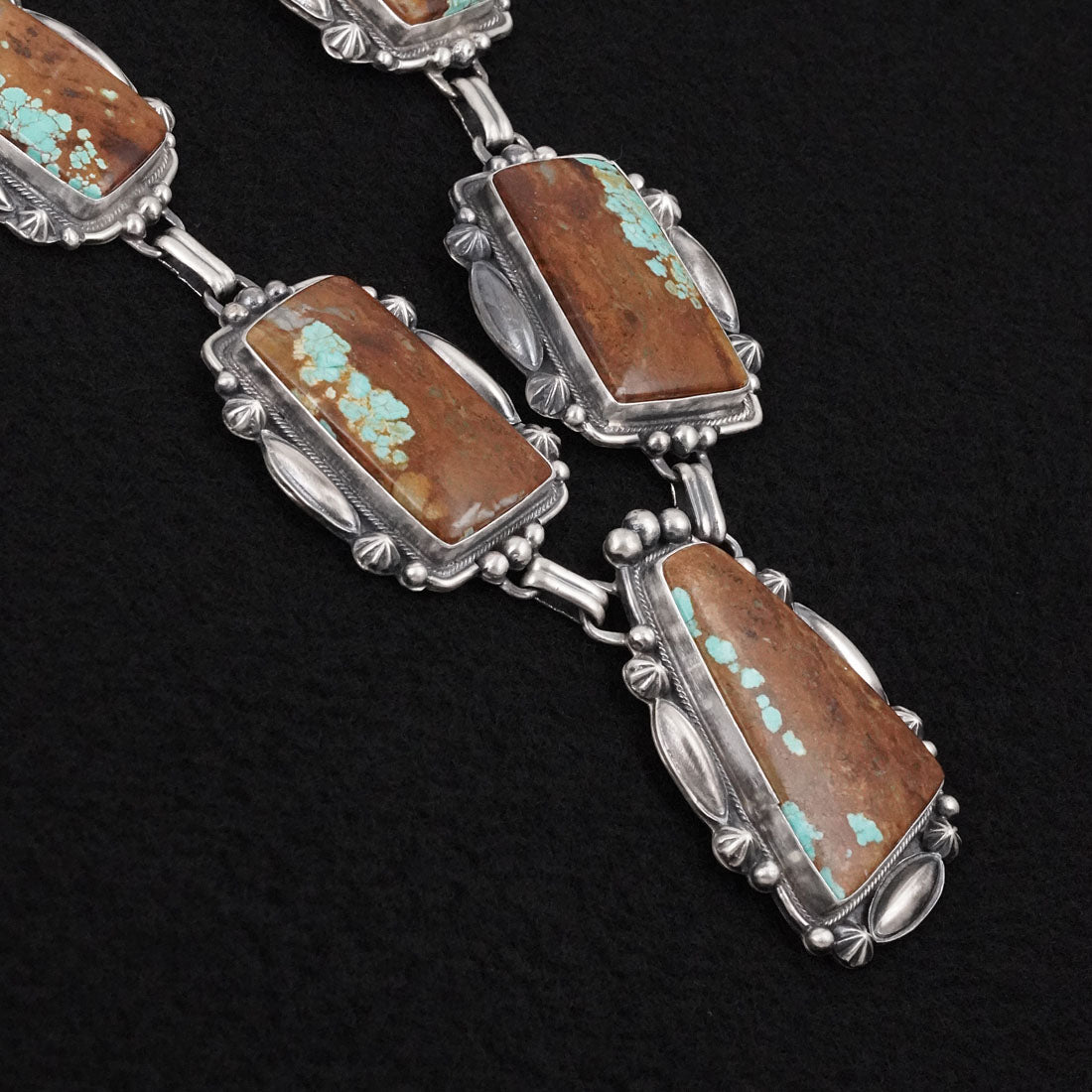 Bob Becenti Turquoise & Sterling Silver Necklace Set