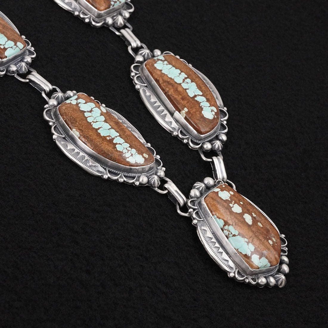 Bob Becenti Turquoise & Sterling Silver Necklace Set