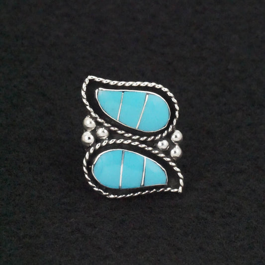 Susie Lowsayatee Turquoise & Sterling Silver Ring Size 6