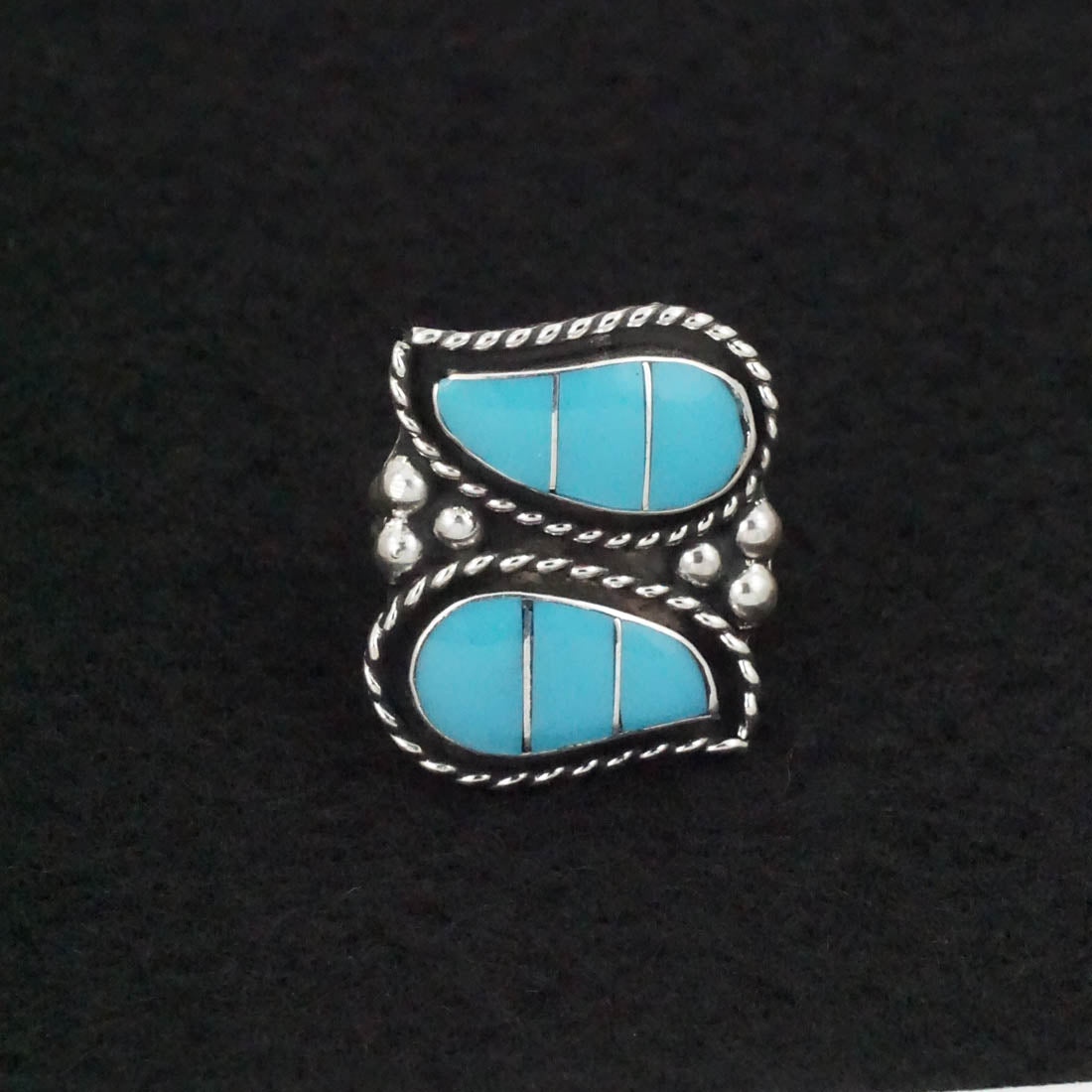 Susie Lowsayatee Turquoise & Sterling Silver Ring Size 7.5
