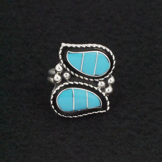 Susie Lowsayatee Turquoise & Sterling Silver Ring Size 6.5
