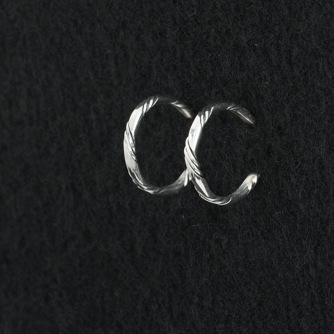 Elaine Tahe Sterling Silver Hoop Earrings