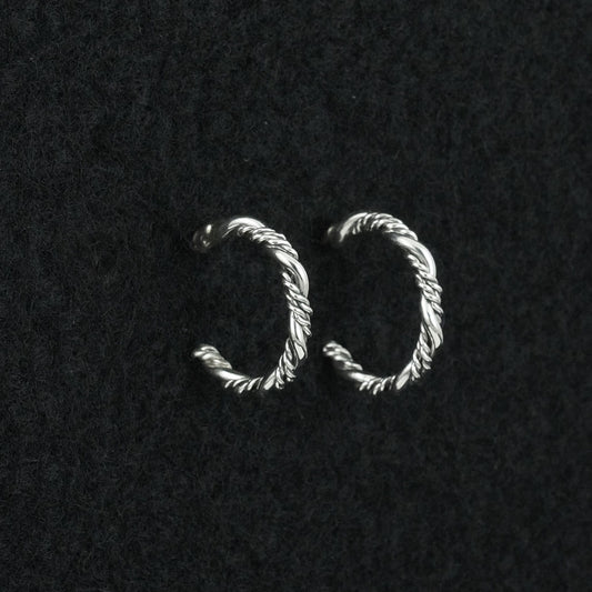 Elaine Tahe Sterling Silver Hoop Earrings