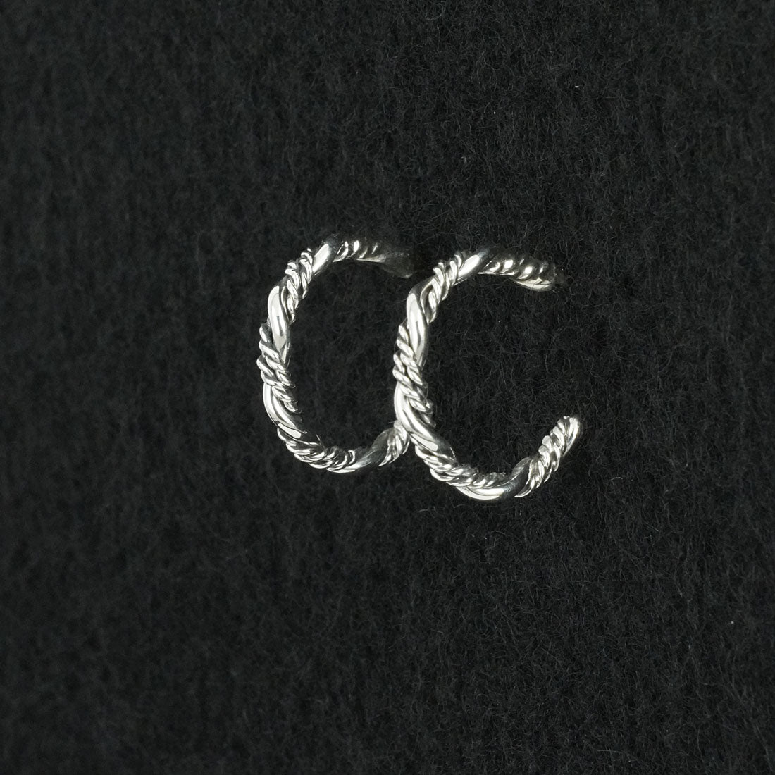 Elaine Tahe Sterling Silver Hoop Earrings