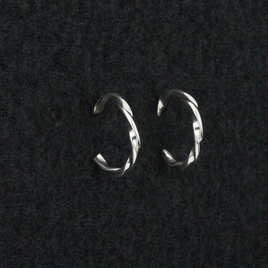 Elaine Tahe Sterling Silver Hoop Earrings