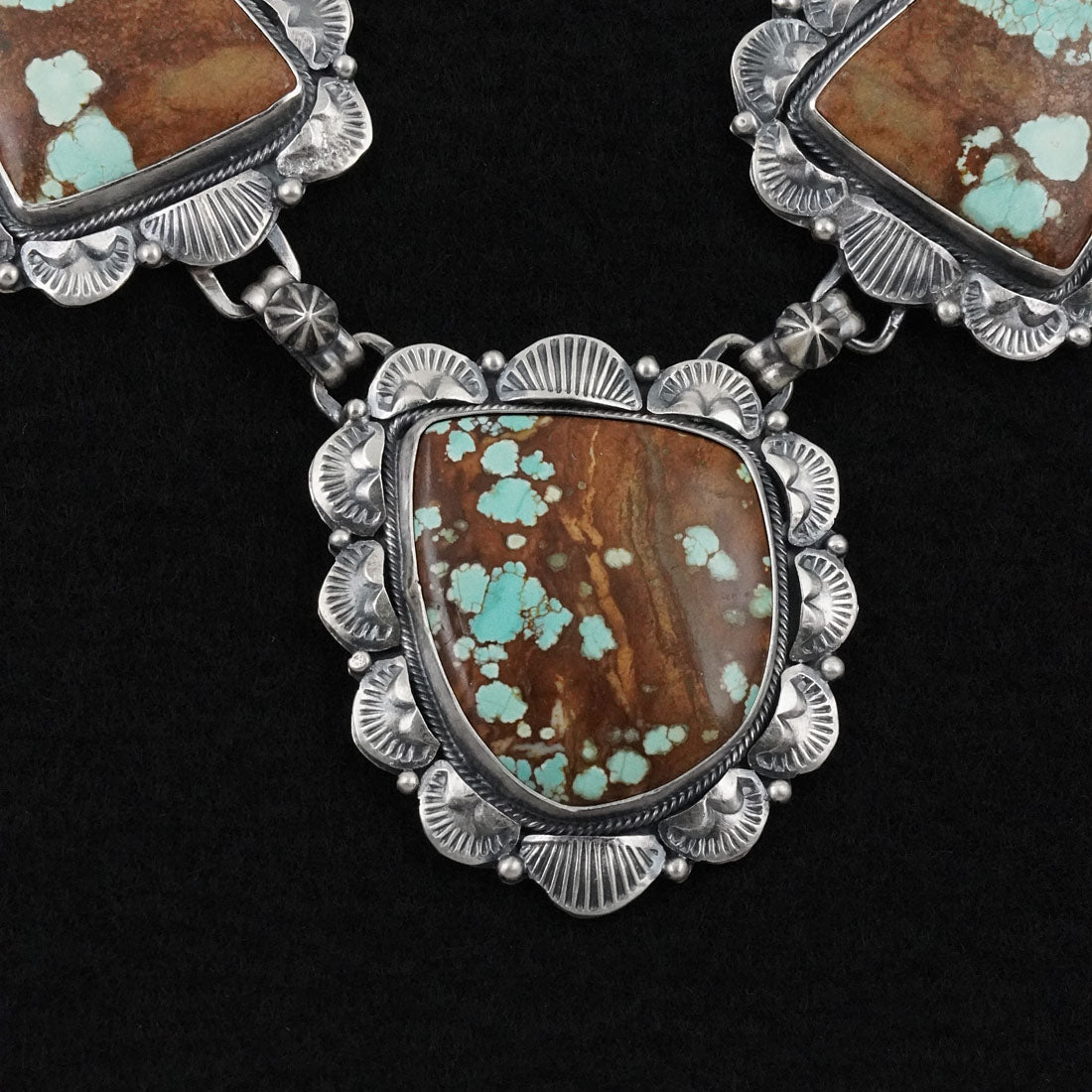 Bob Becenti Turquoise & Sterling Silver Necklace Set