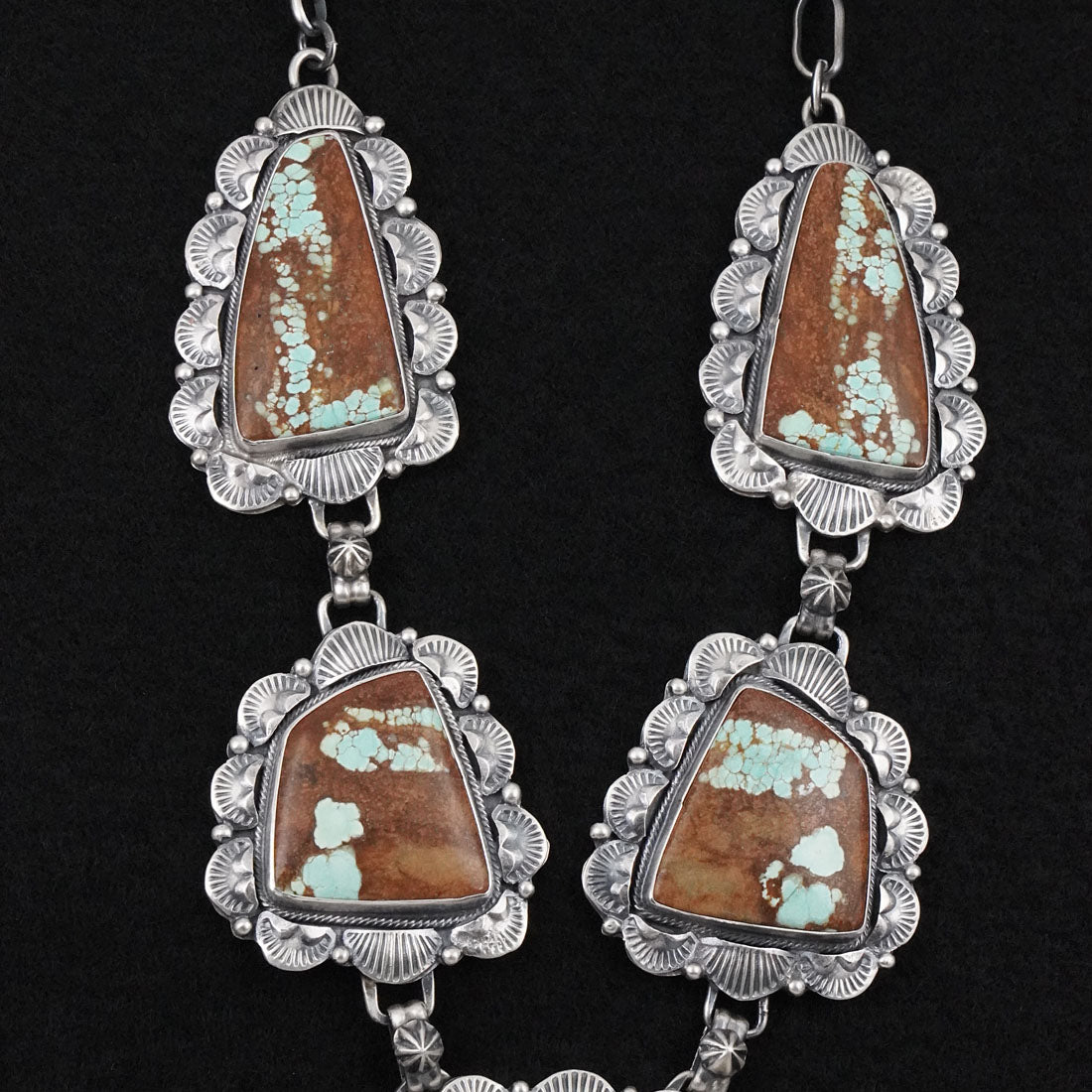 Bob Becenti Turquoise & Sterling Silver Necklace Set