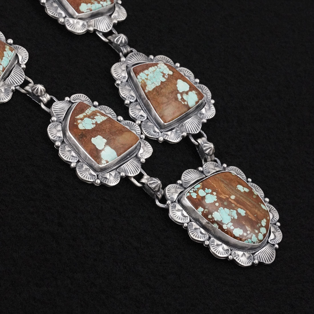 Bob Becenti Turquoise & Sterling Silver Necklace Set