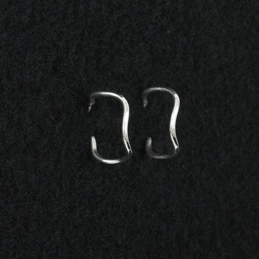 Elaine Tahe Sterling Silver Hoop Earrings