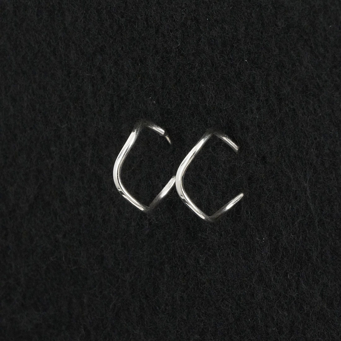 Elaine Tahe Sterling Silver Hoop Earrings