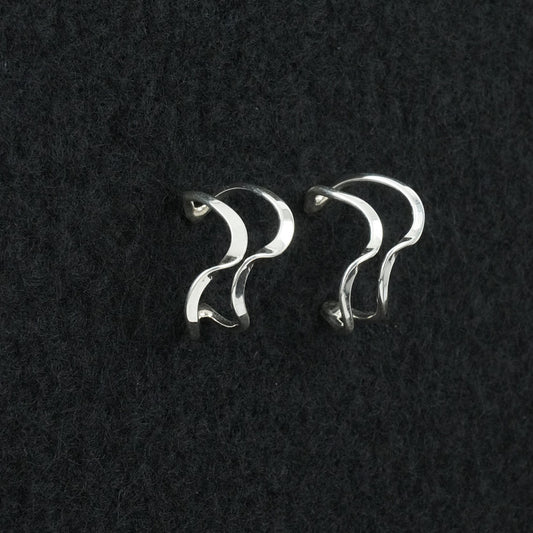 Elaine Tahe Sterling Silver Hoop Earrings