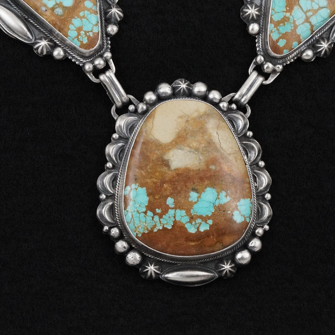 Bob Becenti Turquoise & Sterling Silver Necklace Set