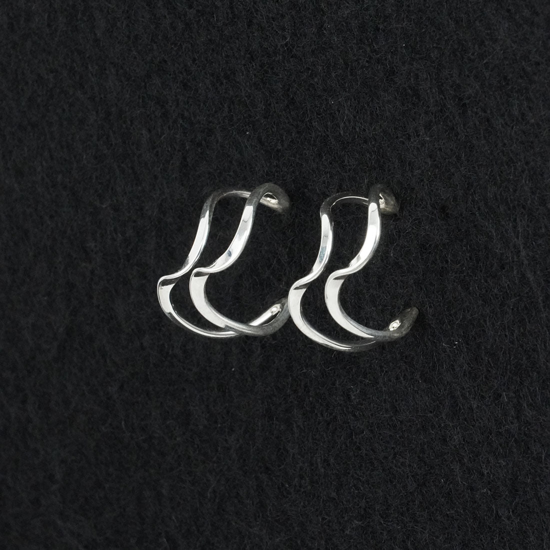 Elaine Tahe Sterling Silver Hoop Earrings