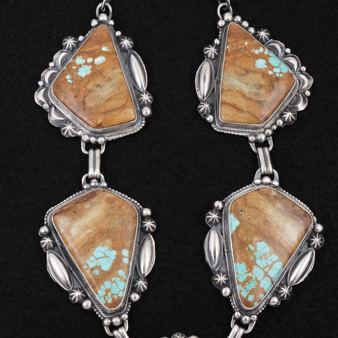 Bob Becenti Turquoise & Sterling Silver Necklace Set