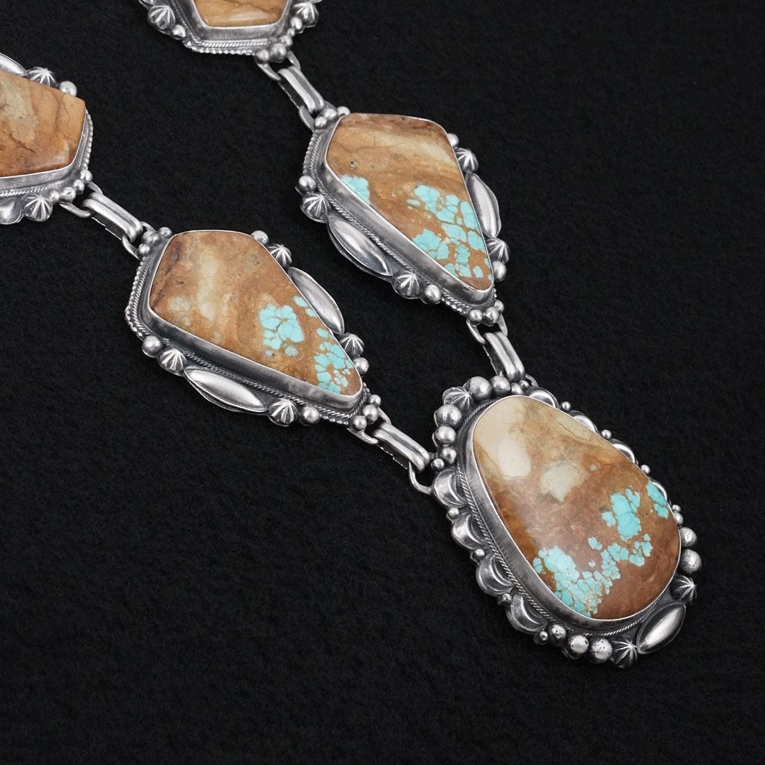 Bob Becenti Turquoise & Sterling Silver Necklace Set
