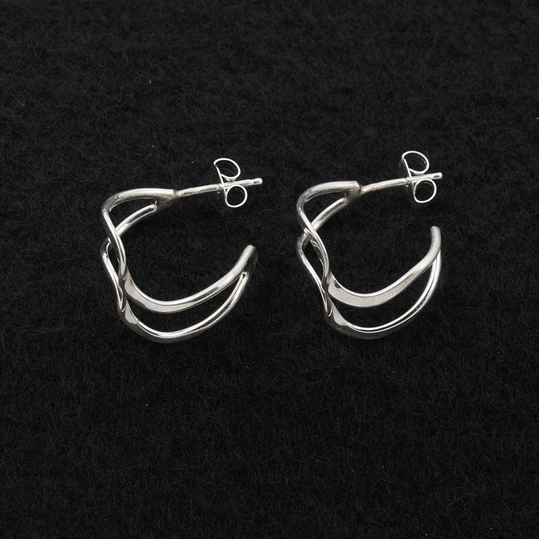 Elaine Tahe Sterling Silver Hoop Earrings